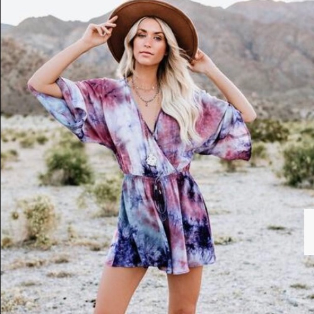 Vici Dolls tie dye romper with tags
